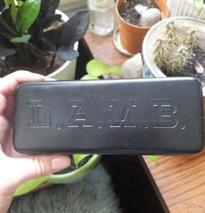 L.A.M.B. Vintage Sunglass Leather Case Velvet Lined Gwen Stefani Collectible